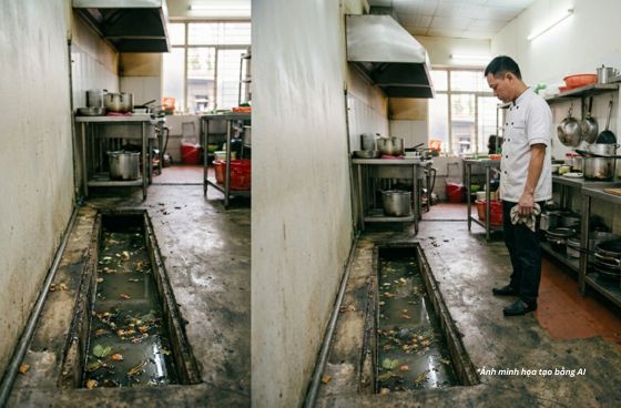 Một cơ sở ăn uống tr&ecirc;n phố Ngọc Kh&aacute;nh bị xử phạt do vi phạm quy định vệ sinh an to&agrave;n thực phẩm- Ảnh 1.