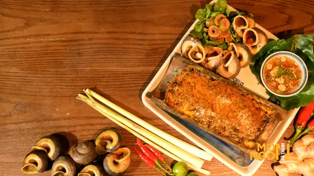 Chả ốc n&uacute;i nướng ống tre: Đậm đ&agrave; phong vị n&uacute;i rừng, quyện hương thảo mộc thanh tao chinh phục gu ẩm thực s&agrave;nh điệu- Ảnh 11.