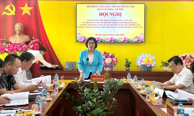 Ban Văn h&oacute;a - X&atilde; hội gi&aacute;m s&aacute;t việc thu - chi dịch vụ gi&aacute;o dục v&agrave; bữa ăn b&aacute;n tr&uacute; tại x&atilde; Y&ecirc;n Xu&acirc;n- Ảnh 5.